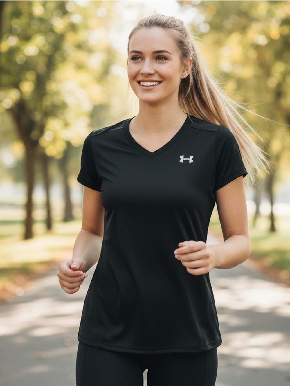 FREE W/ PURCHASE: UNDER ARMOUR Women’s MED Black Performance T-shirt
